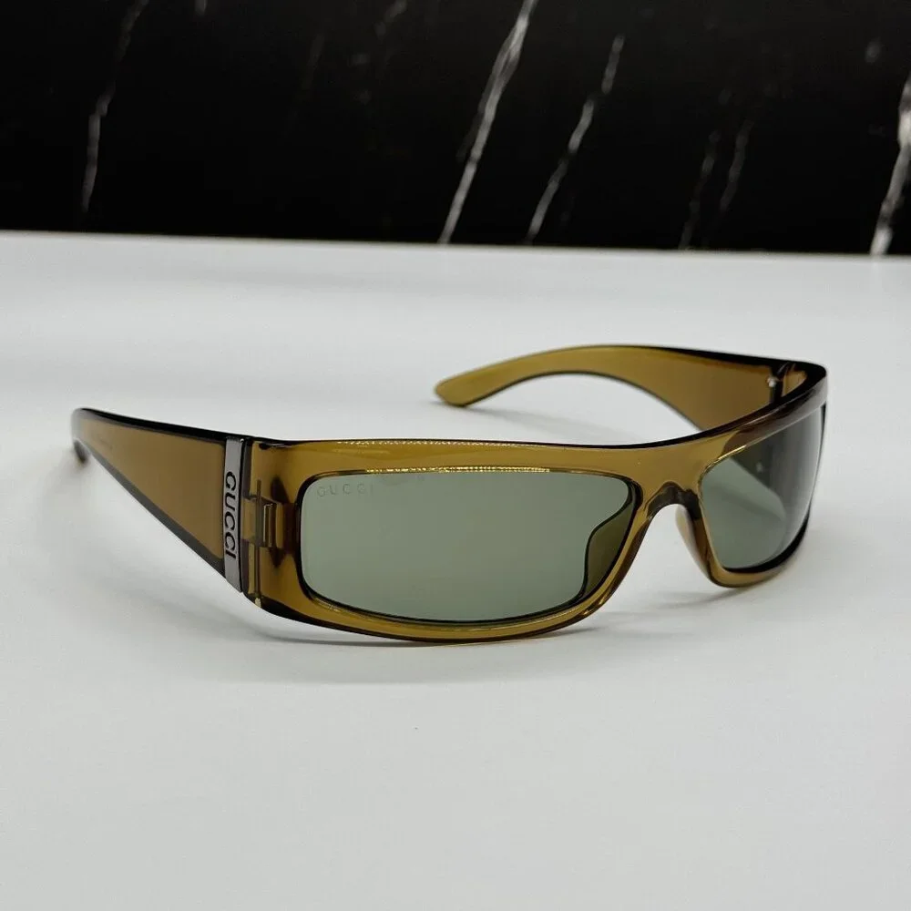 NEW GUCCI BROWN GREEN UNISEX SUNGLASSES GUCCI GG1492S 003